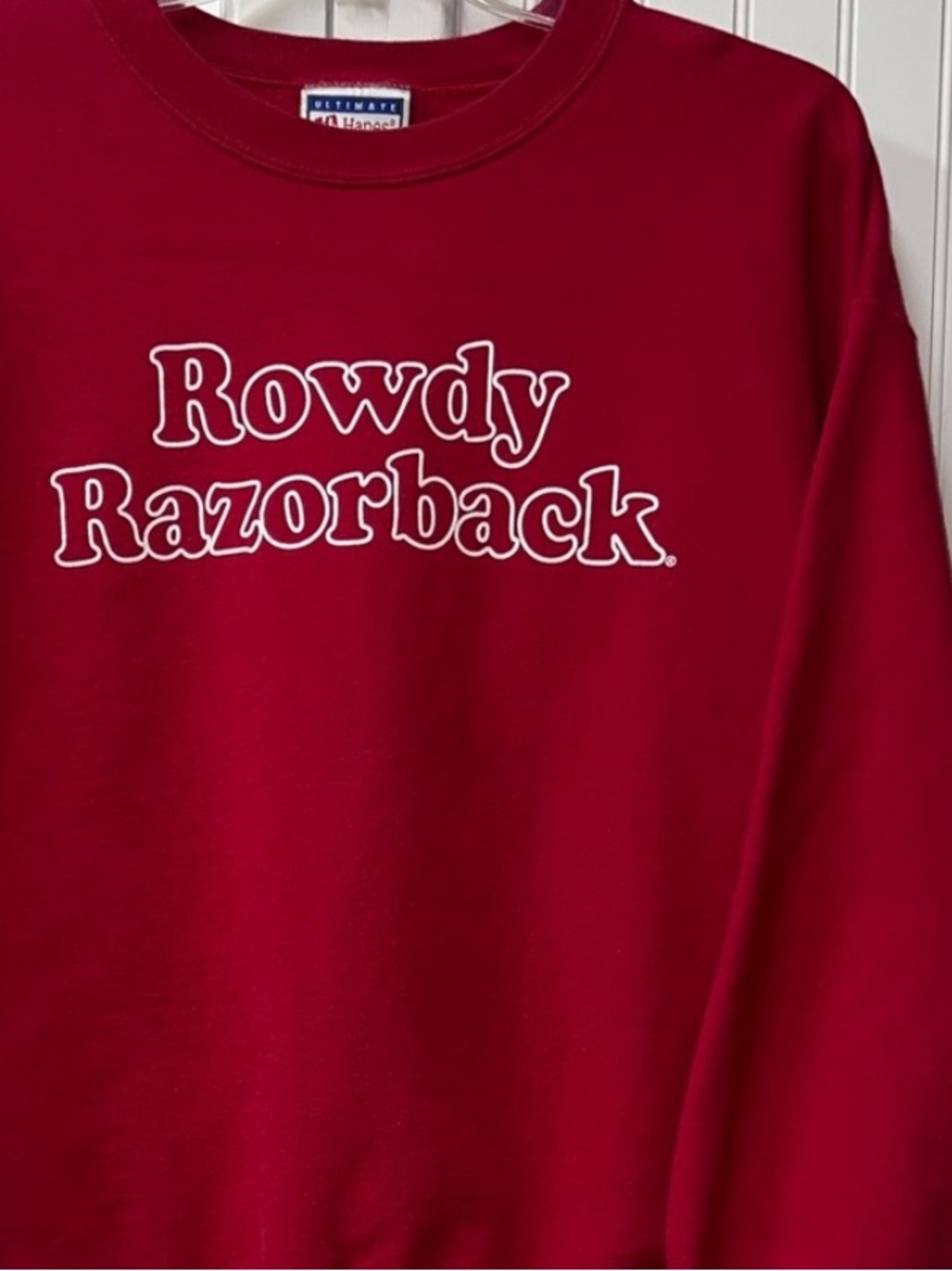 Y2K Arkansas Razorbacks Rowdy Sweatshirt L Vintage Go Hogs